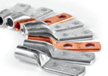 extended palm double hole copper lugs