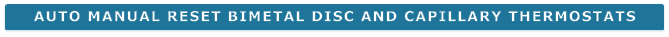 auto reset capillary thermostats page