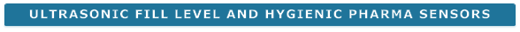fill level hygienic pharma ultrasonic sensor