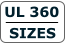 UL 360  SIZES